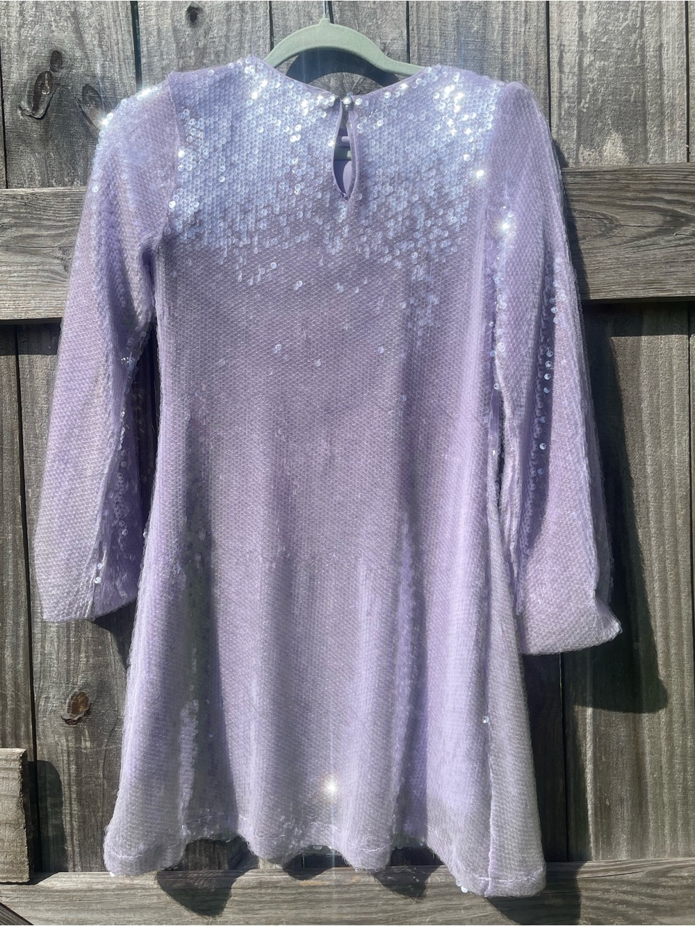 GB girls Lavender Sequin Long Sleeve Formal Dress - Picture 8 of 11